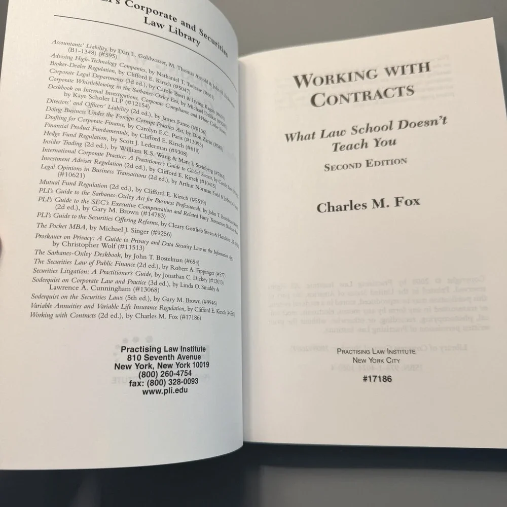 Working With Contracts: What Law School - Second Edition Charles M. Fox